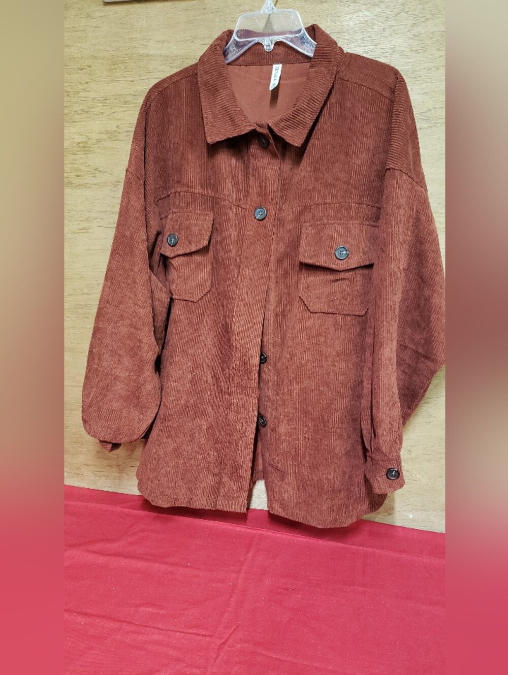 Ladies Zenana Rust Colored Shacket 2X